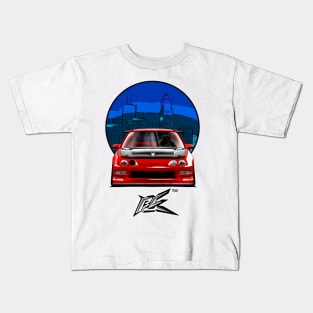 integra type r racecar lowered red Kids T-Shirt